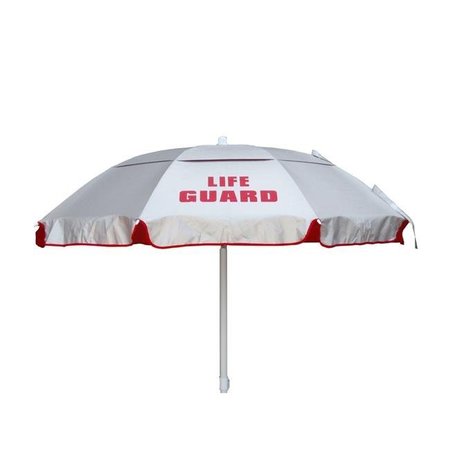 KEMP USA Kemp USA 12-003-RED-GRD Wind Umbrella- Silver & Red Printed with Guard 12-003-RED-GRD